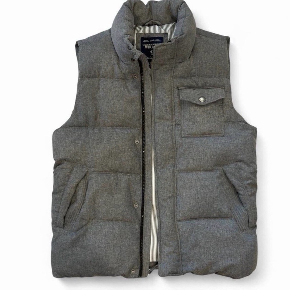 Men's Classic Gray Puffer Vest